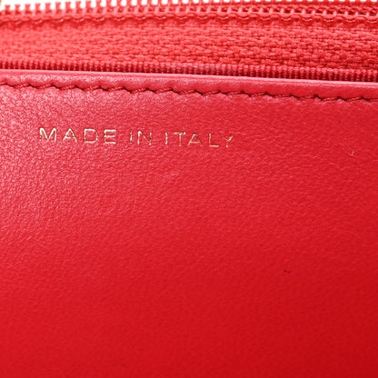 Chanel Lambskin Quilted Wallet On Chain WOC Light Red 6 of 10