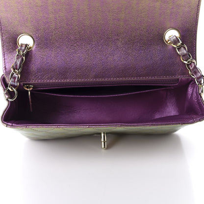Chanel Iridescent Lambskin Quilted Mini Rectangular Flap Purple 5 of 11