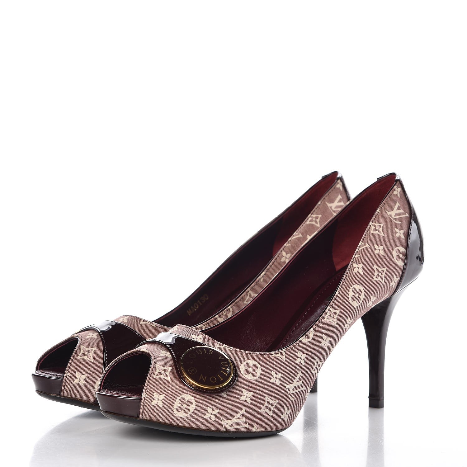 Louis Vuitton Monogram Idylle Judy Open Toe Pumps 38.5 Sepia 3 of 11
