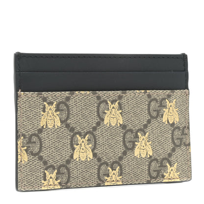 Gucci GG Supreme Monogram Bees Card Holder Black 3 of 9