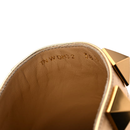 Valentino Garavani Metallic Nappa Roman Stud Slippers 38.5 Antique Brass 8 of 8