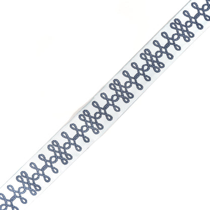 Hermes Silk Galons Et Brandebourg Twilly Ciel Ocean White 3 of 4