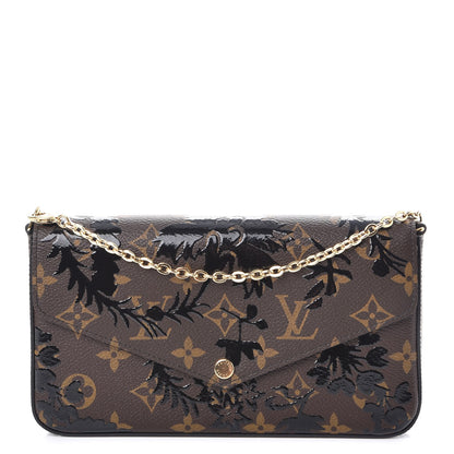 Louis Vuitton Monogram Blossom Pochette Felicie Chain Wallet Black 1 of 8