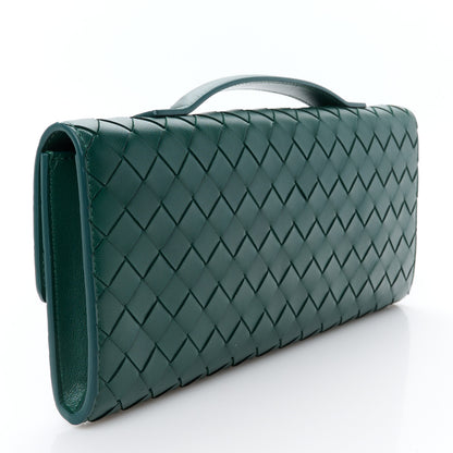 Bottega Veneta Nappa Intrecciato Long Andiamo Top Handle Clutch Emerald Green 3 of 8