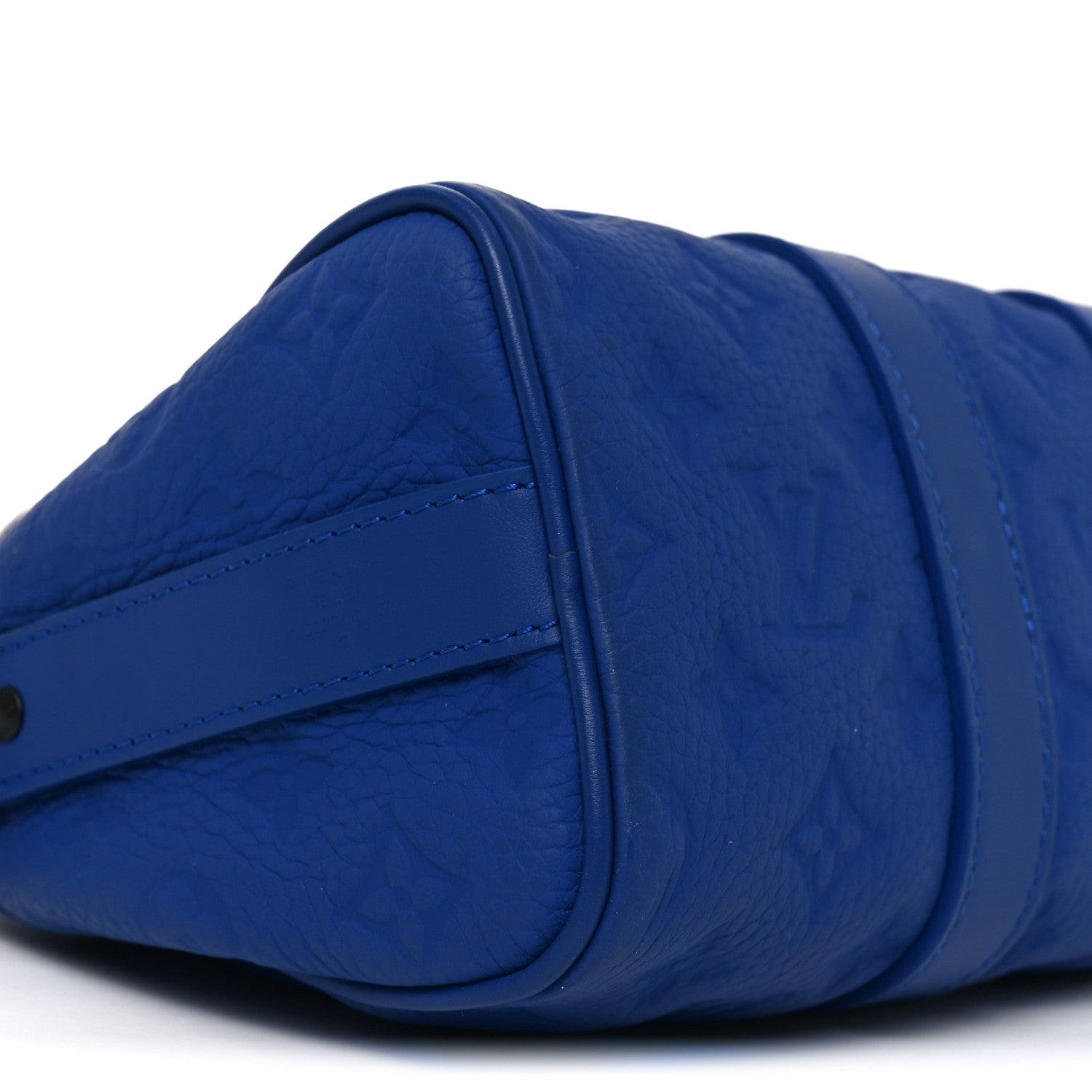 Louis Vuitton Monogram Taurillon Keepall Bandouliere 25 Racing Blue 8 of 9