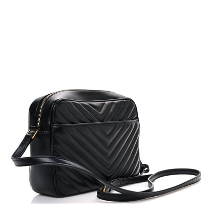 Saint Laurent Calfskin Matelasse Monogram Lou Camera Bag Black 3 of 10