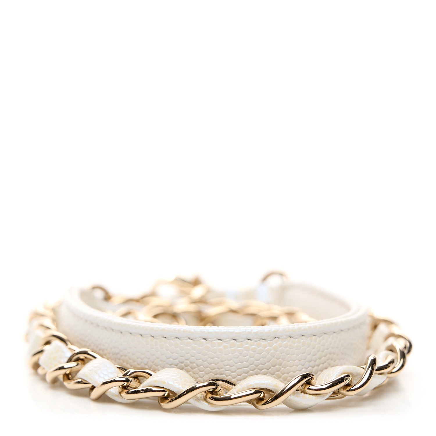 Chanel Iridescent Caviar Coco Handle Strap White 2 of 4