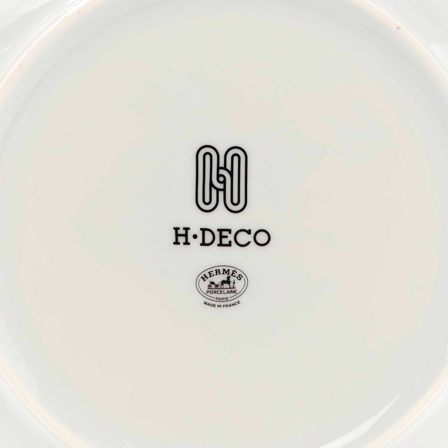 Hermes Porcelain H Deco Dinner Plate Set of 2 Black White 4 of 9