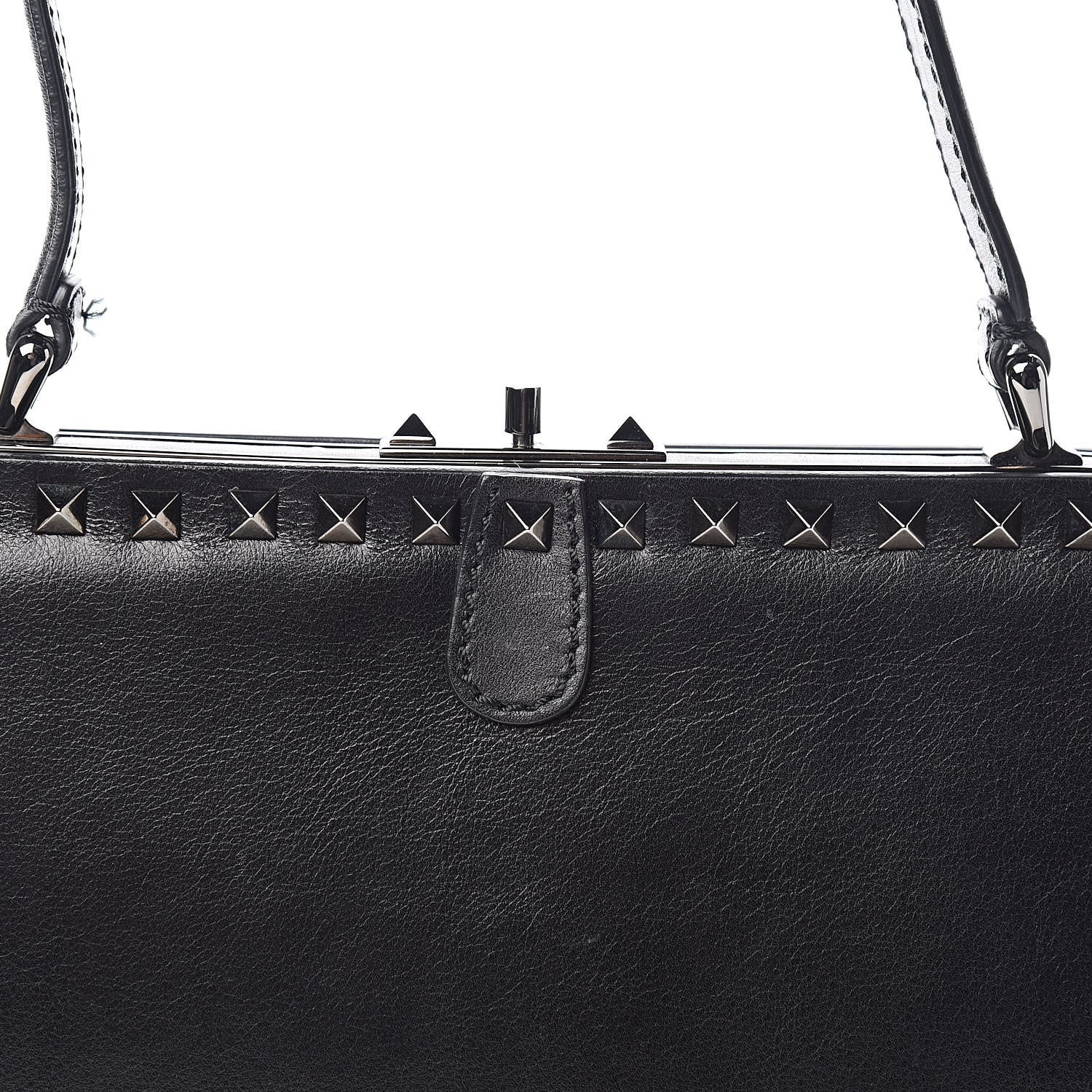 Valentino Garavani Vitello Rockstud Frame Bag Black 9 of 10