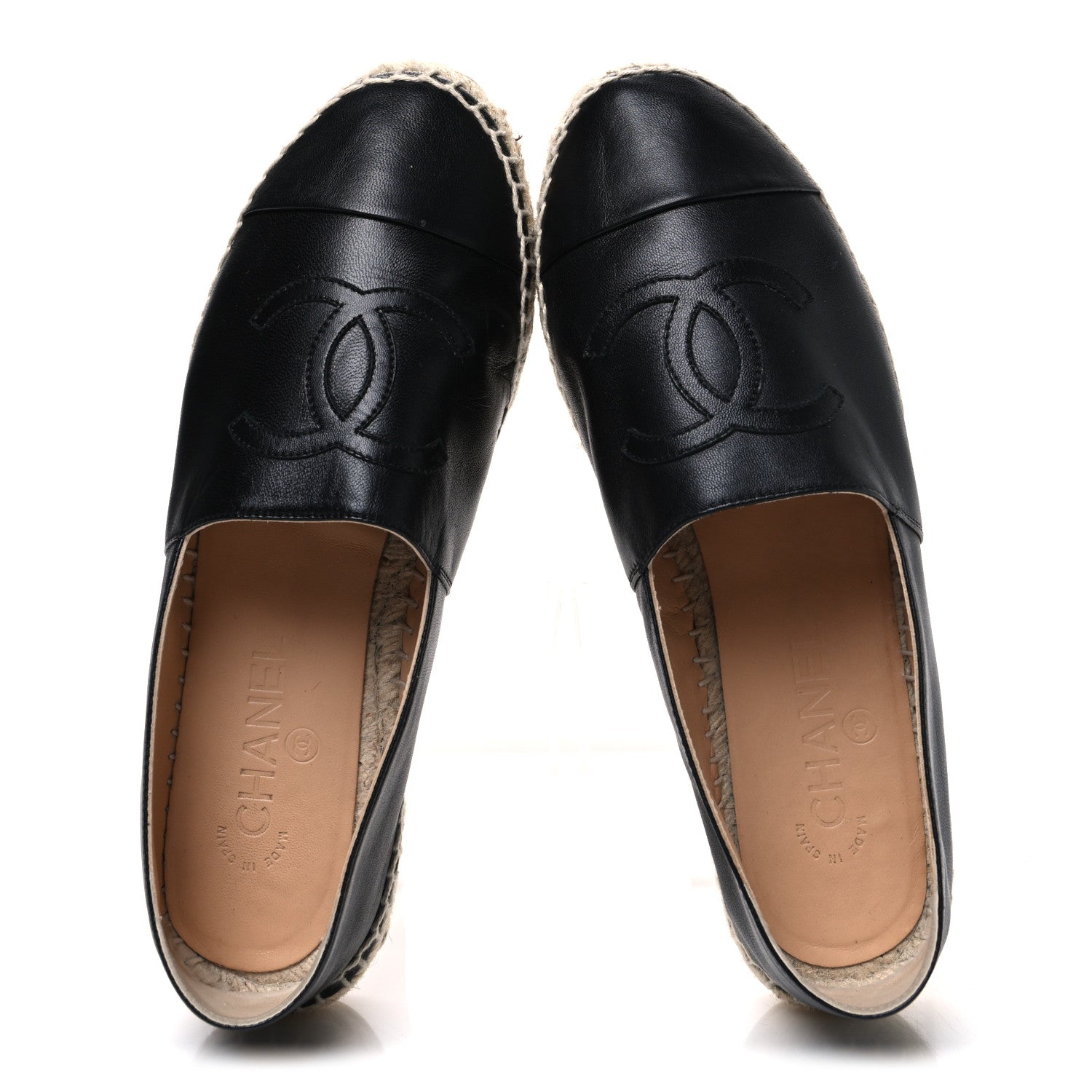 Chanel Lambskin CC Espadrilles 40 Black 2 of 11