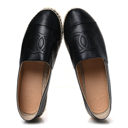 Chanel Lambskin CC Espadrilles 40 Black 2 of 11