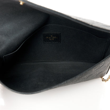 Louis Vuitton Empreinte Pochette Felicie Chain Wallet Black 6 of 12