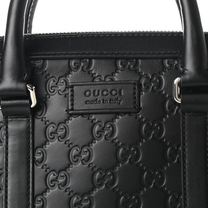 Gucci Guccissima Signature Briefcase Black 6 of 11