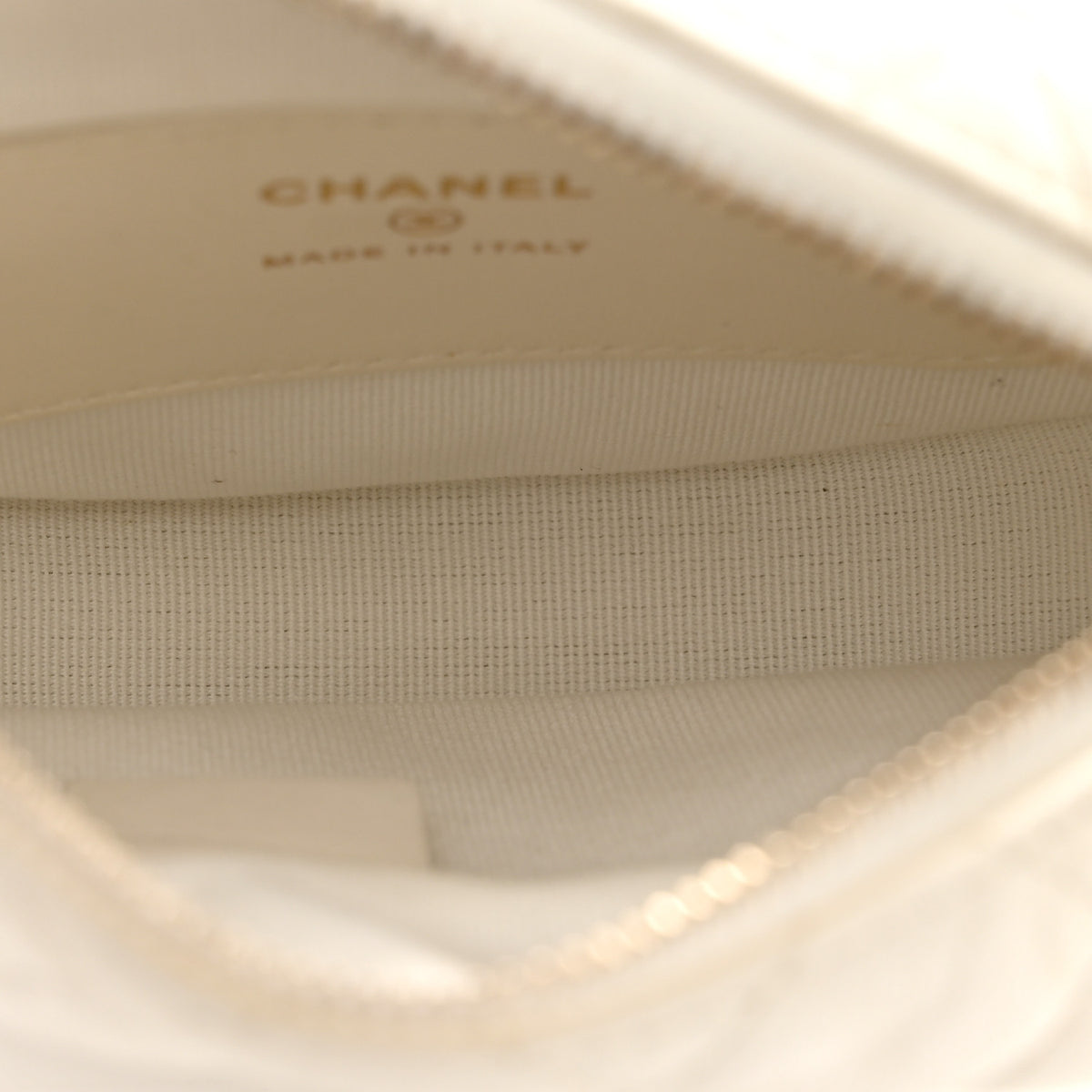 Chanel Lambskin Quilted Chain Around Pouch Hobo White 5 of 12