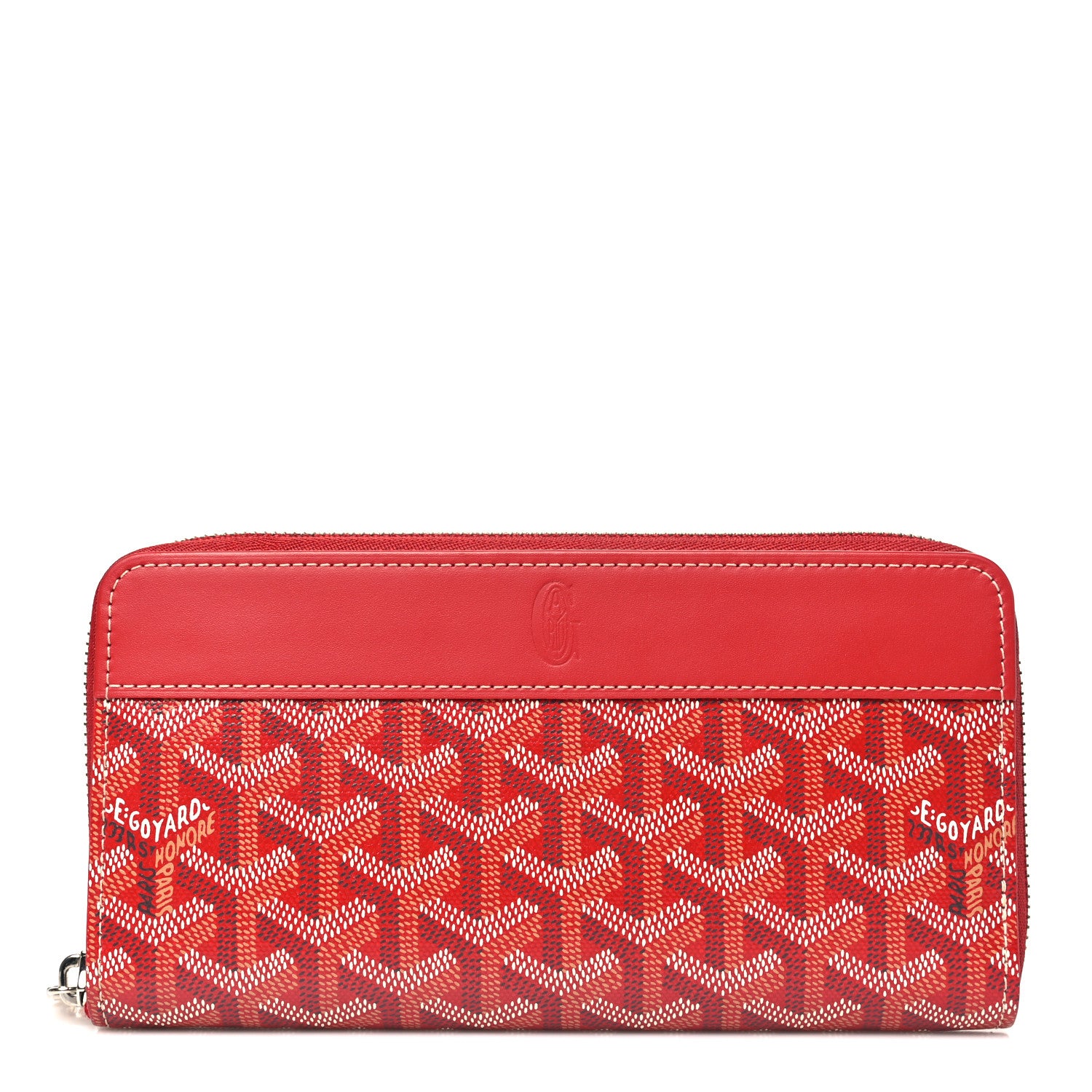Goyard Goyardine Matignon Zip Around GM Wallet Red 1 of 8