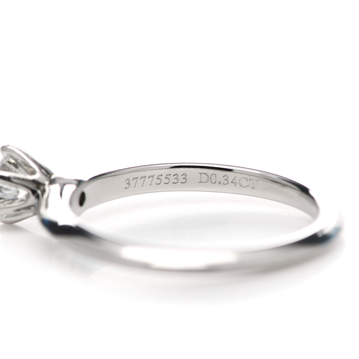 Platinum Diamond .34ct Solitaire Engagement Ring 51 5.75