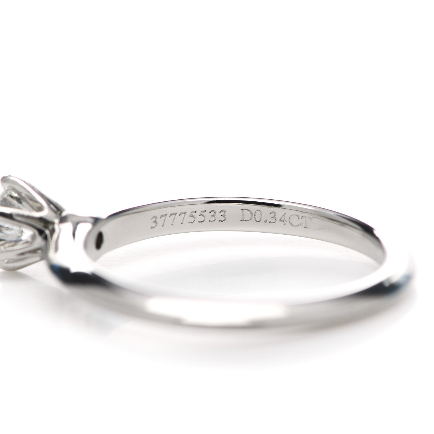 Tiffany Platinum Diamond .34ct Solitaire Engagement Ring 51 5.75 4 of 5