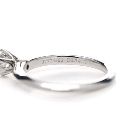 Tiffany Platinum Diamond .34ct Solitaire Engagement Ring 51 5.75 4 of 5