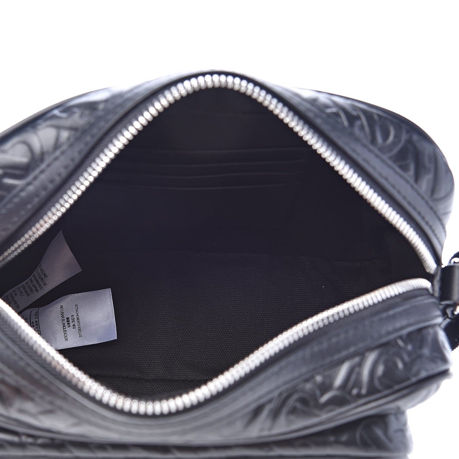 Burberry Calfskin Embossed Monogram Small Camera Bag Black 5 of 8