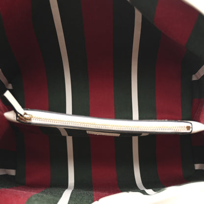 Gucci GG Supreme Monogram Medium Emblem Bucket Bag Beige White 6 of 11