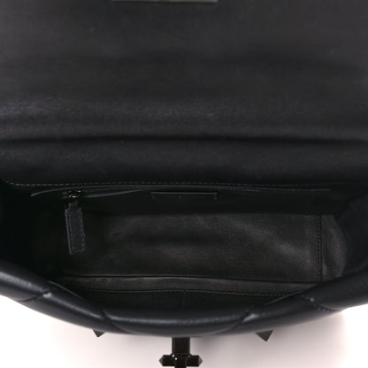 Valentino Garavani Nappa Monochrome Large Roman Stud Shoulder Bag Black 5 of 9