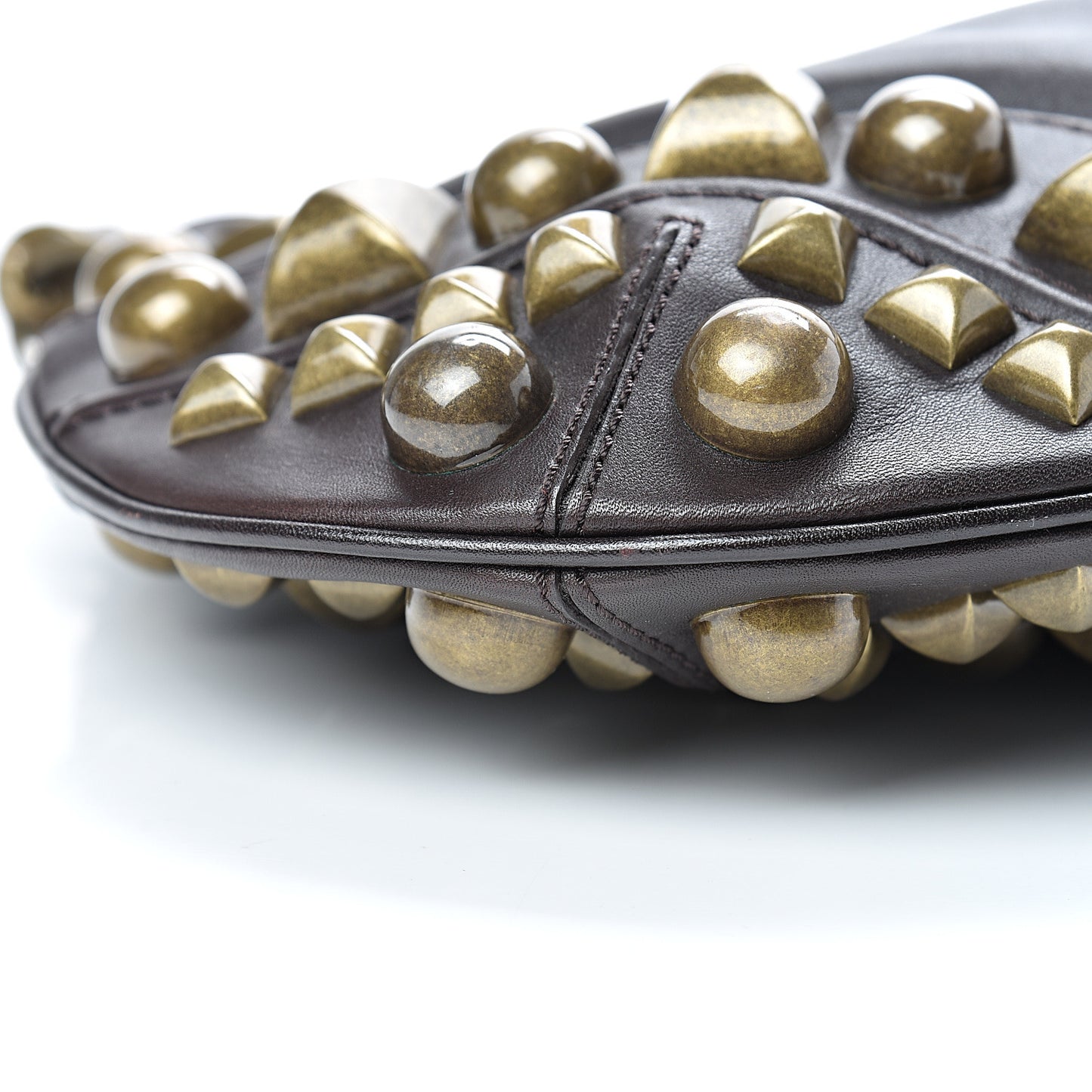 Calfskin Studded Medium Alverton Hobo Chocolate