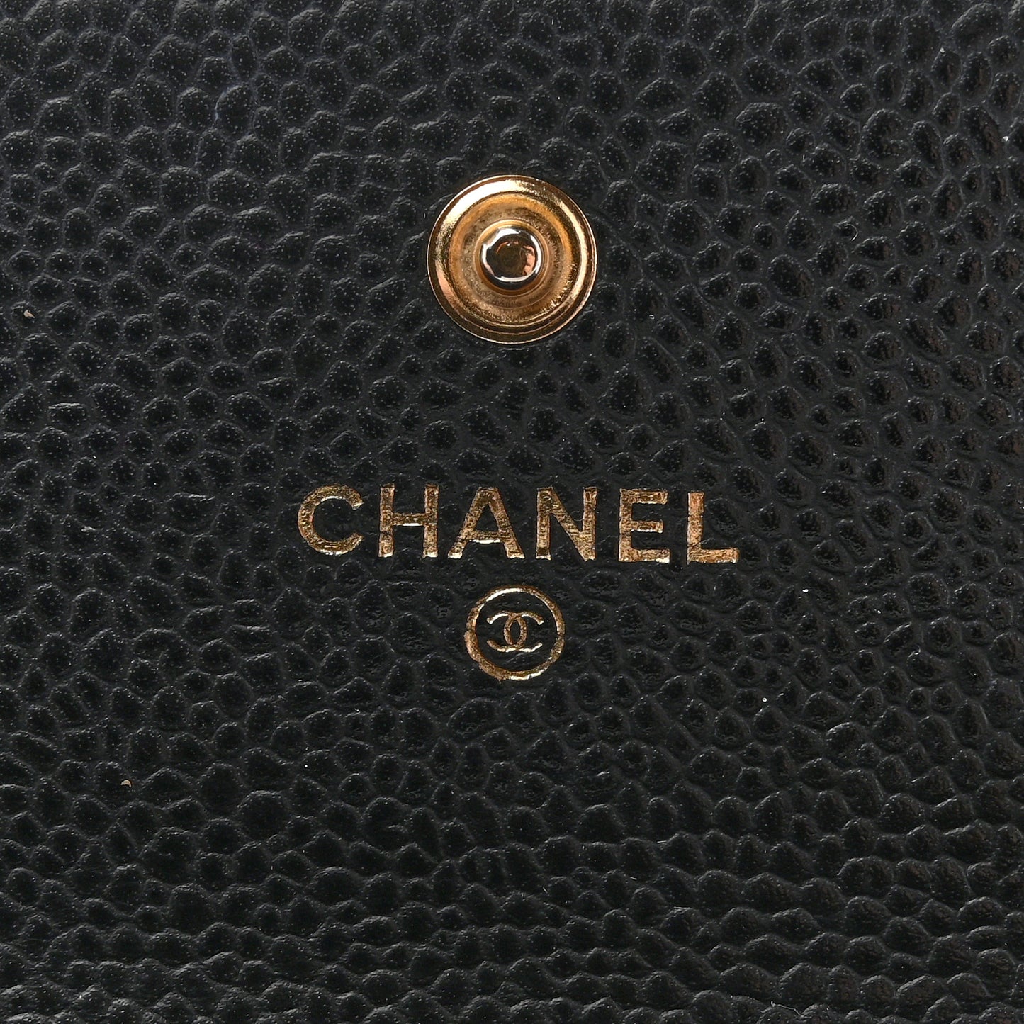 Caviar Quilted Large Gusset Flap Wallet Black