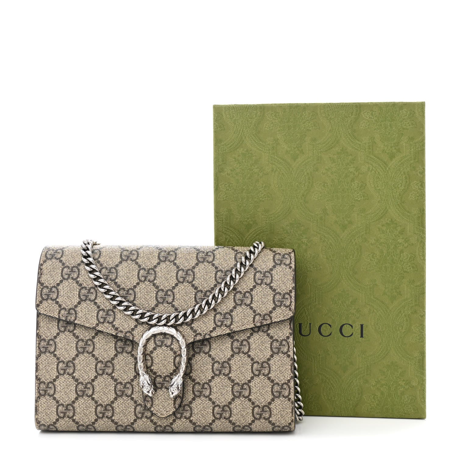 Gucci GG Supreme Monogram Mini Dionysus Chain Wallet Beige Taupe 16 of 16