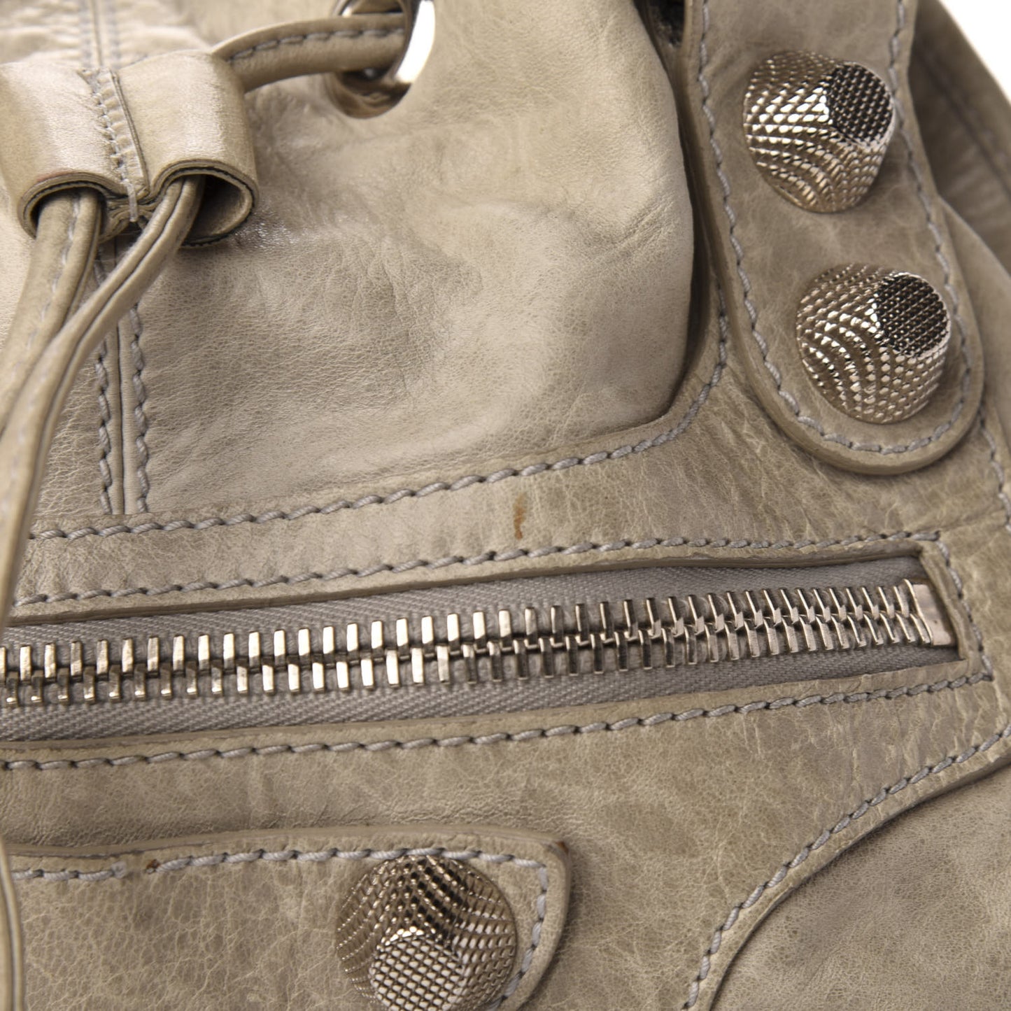 Agneau Giant 21 Silver Hardware Hardware Pompon Natural