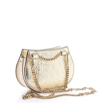 Chloe Metallic Calfskin Lambskin Suede Mini Pixie Signature Belt Bag Gold 3 of 9