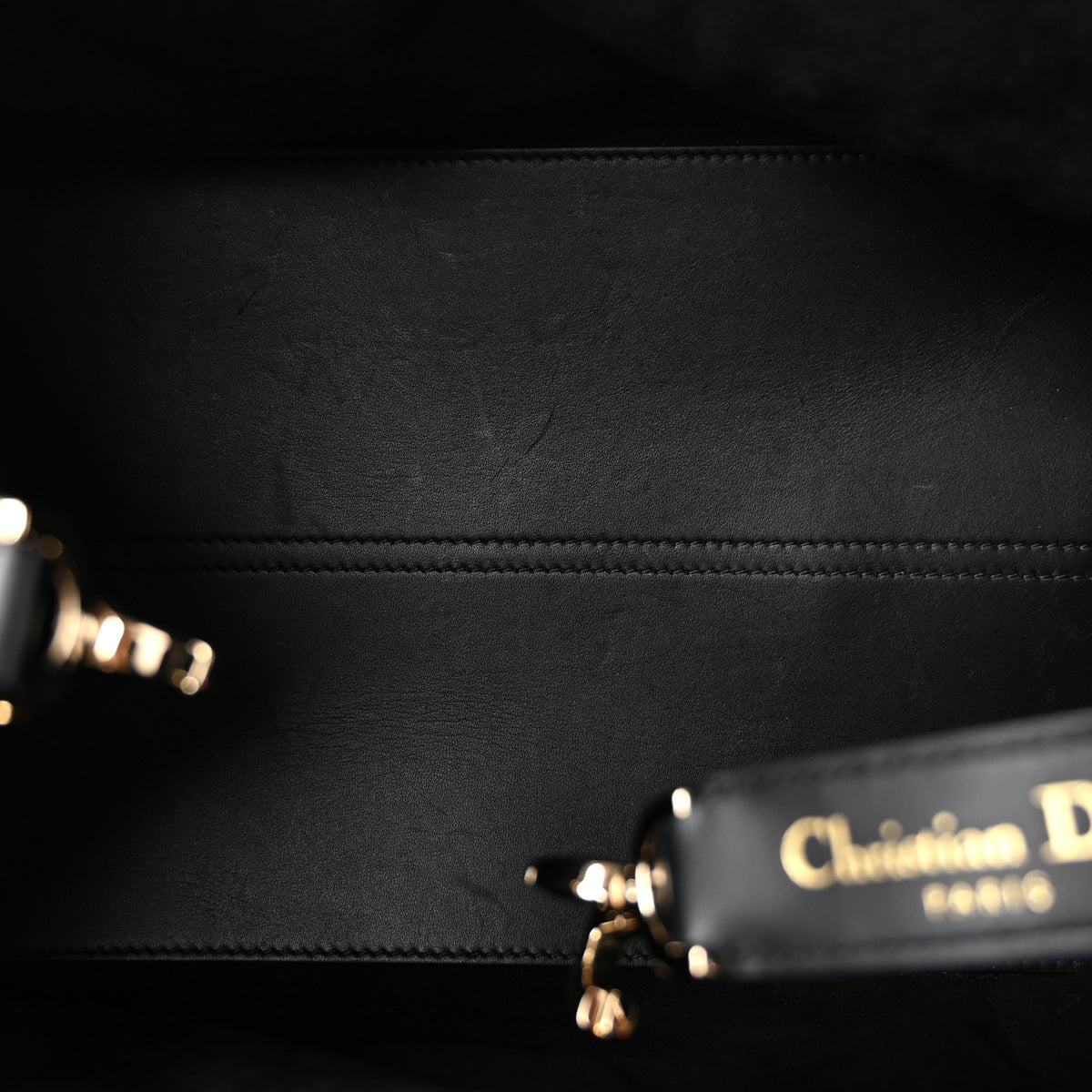 Christian Dior Calfskin Macrocannage Medium Toujours Black 6 of 11