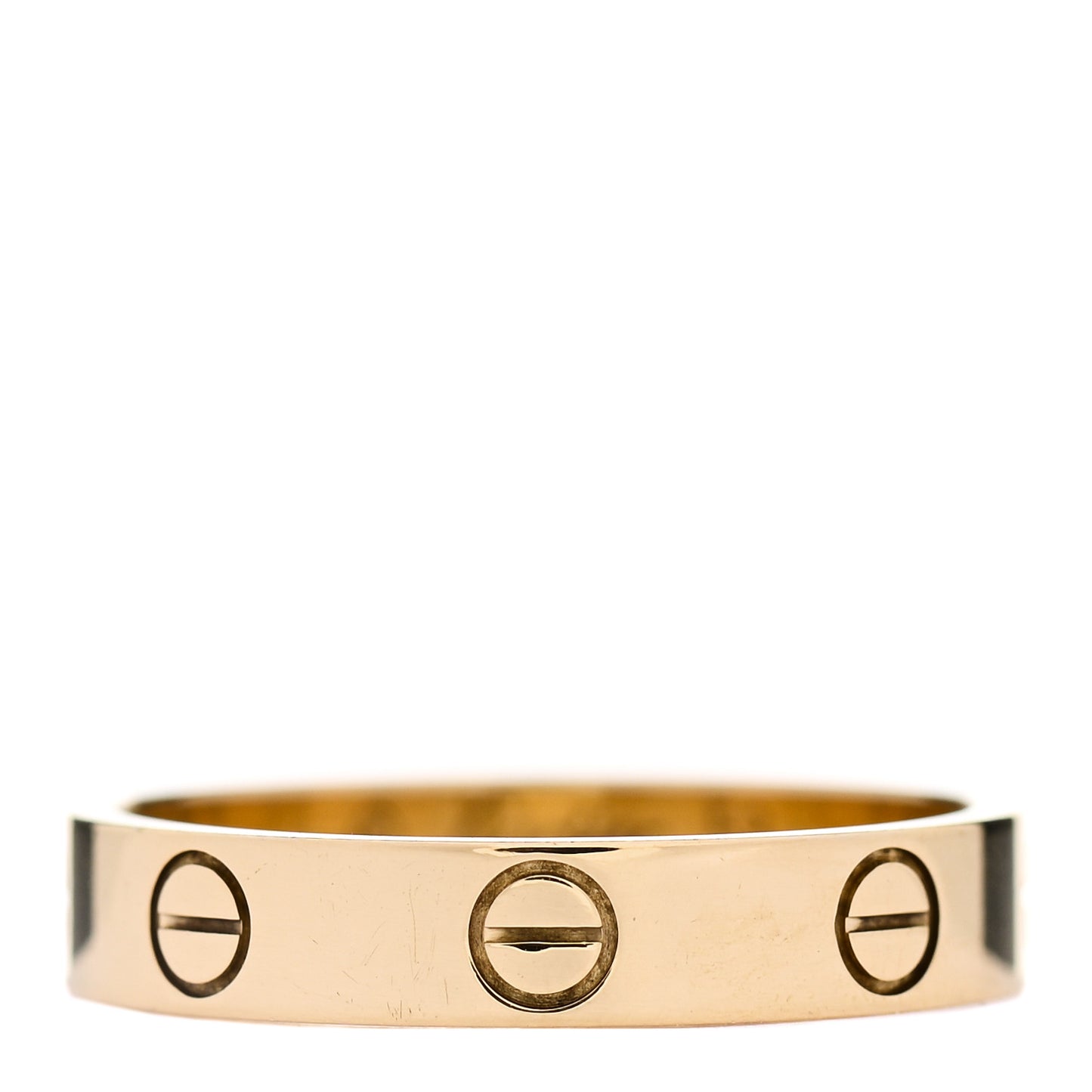 18K Yellow Gold 3.5mm LOVE Wedding Band Ring 53 6.5