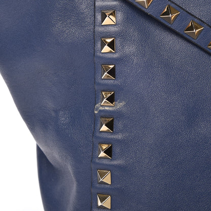 Valentino Garavani Vitello Medium Rockstud Tote Indigo 20 of 21