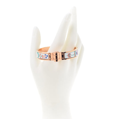 Hermes Enamel Printed Paisley From Paisley Narrow Hinged Bracelet S Miami 2 of 6