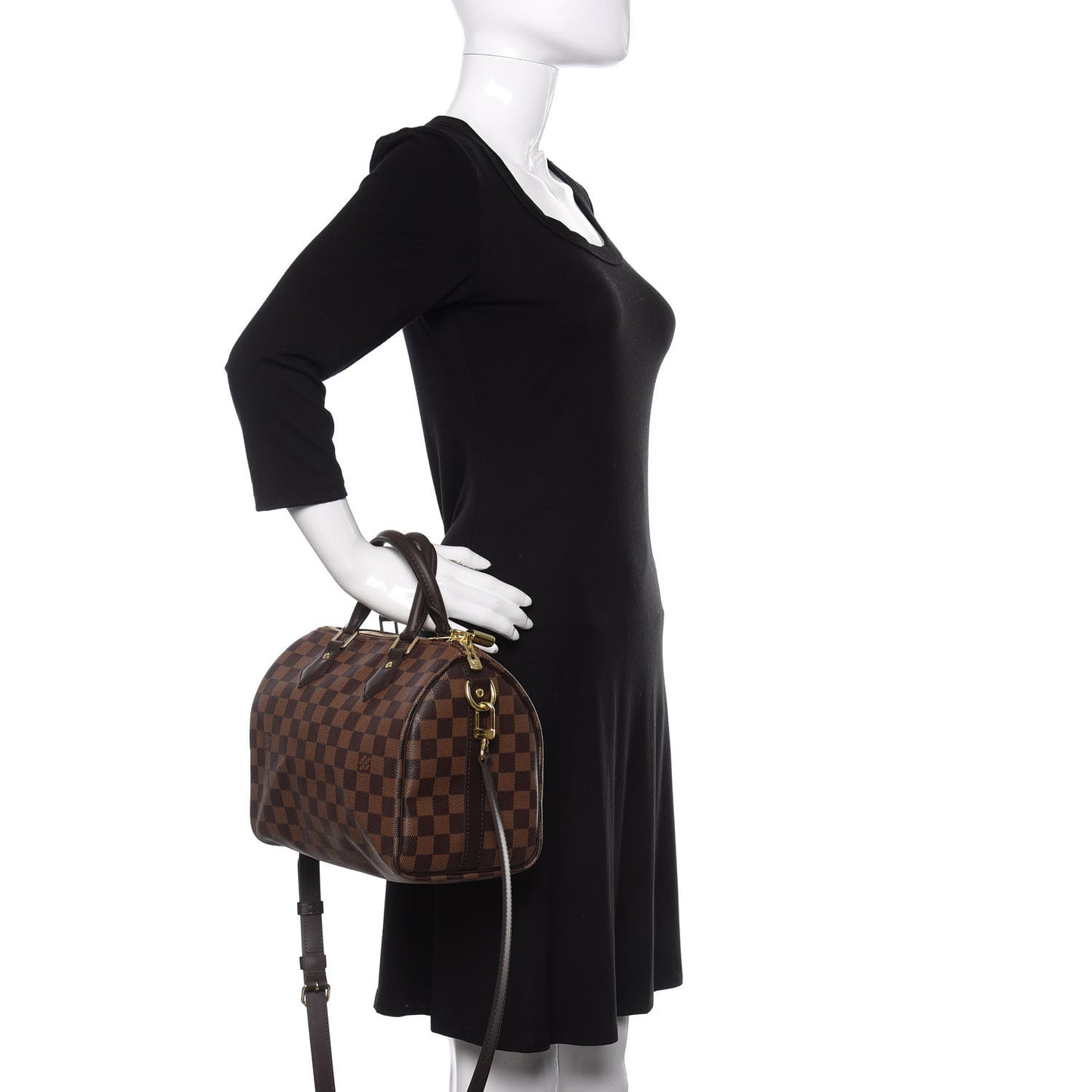 Damier Ebene Speedy Bandouliere 25