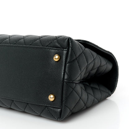 Chanel Caviar Quilted Small Coco Chain Handle Flap Black 11 of 12