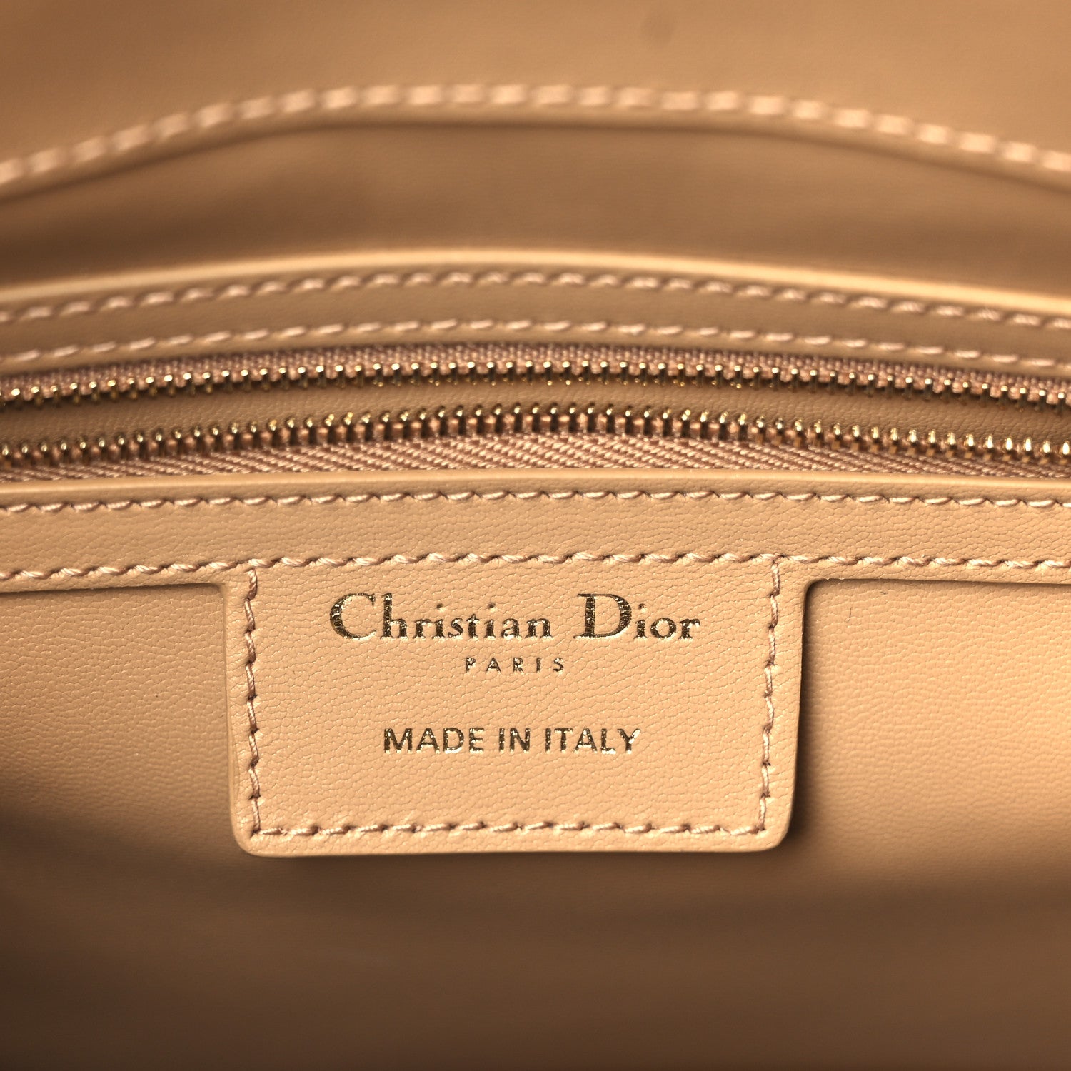 Christian Dior Calfskin Macrocannage Medium D-Motion Bag Light Gold 6 of 11
