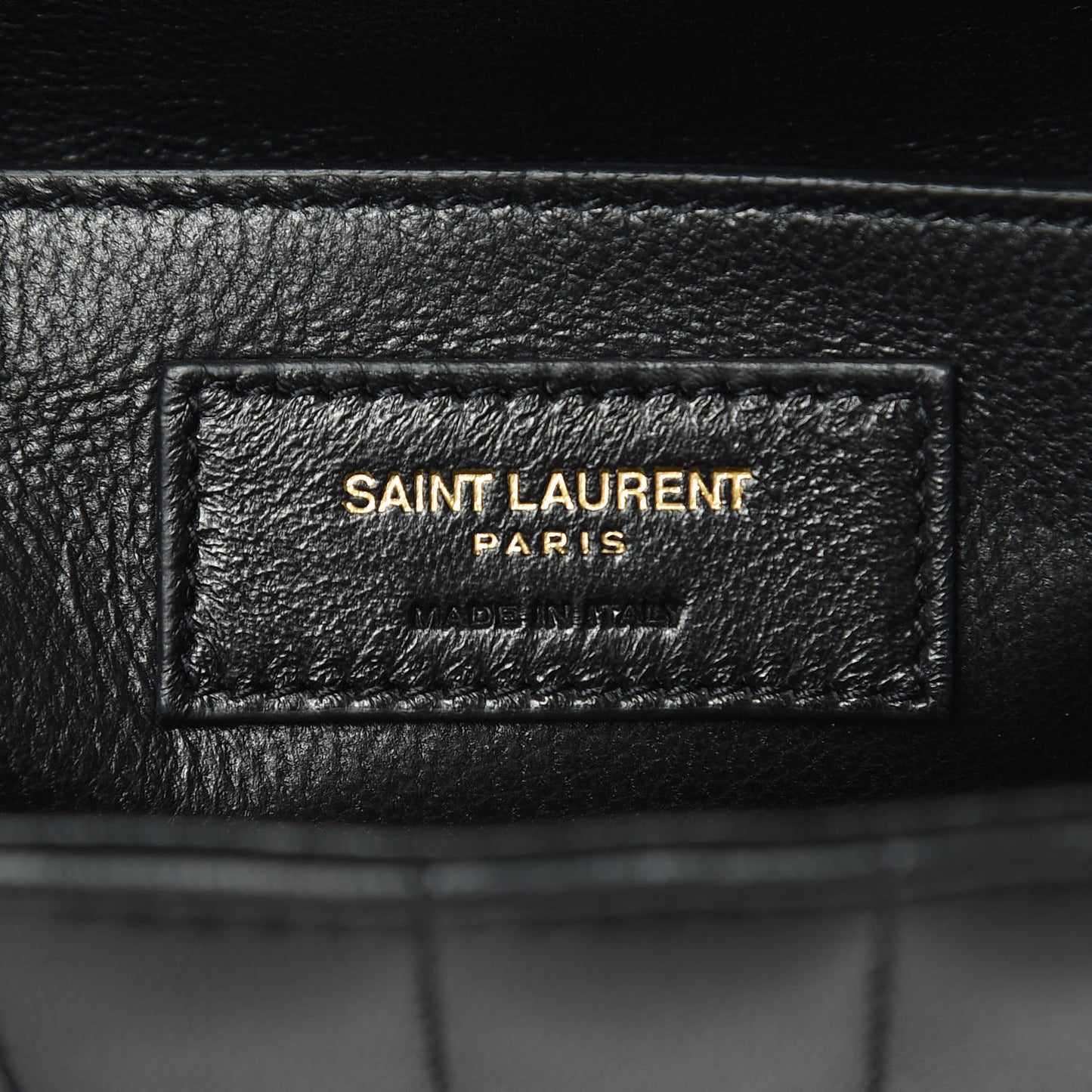 Lambskin Matelasse Monogram Medium Vicky Chain Bag Black