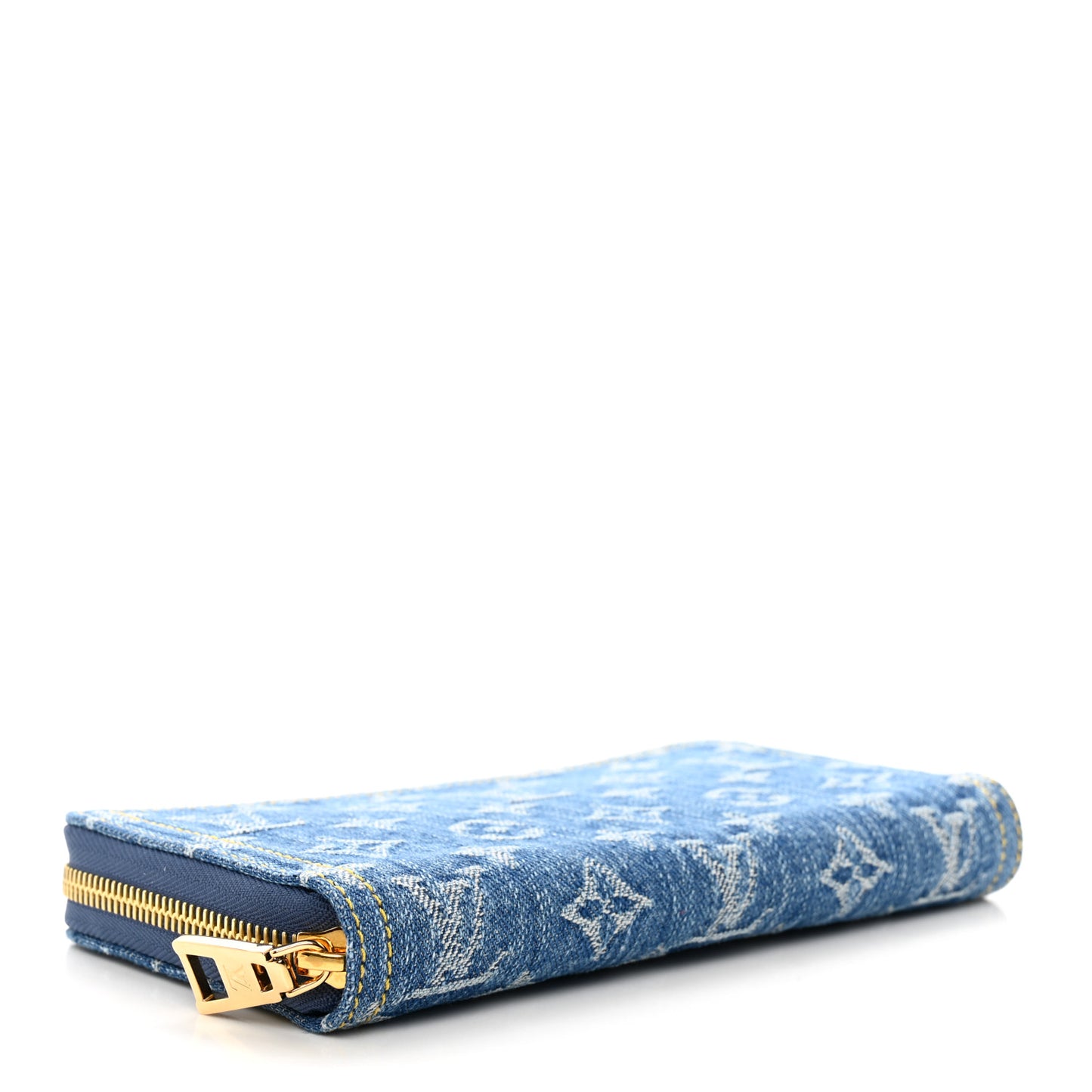 Monogram Denim Zippy Wallet NM Blue