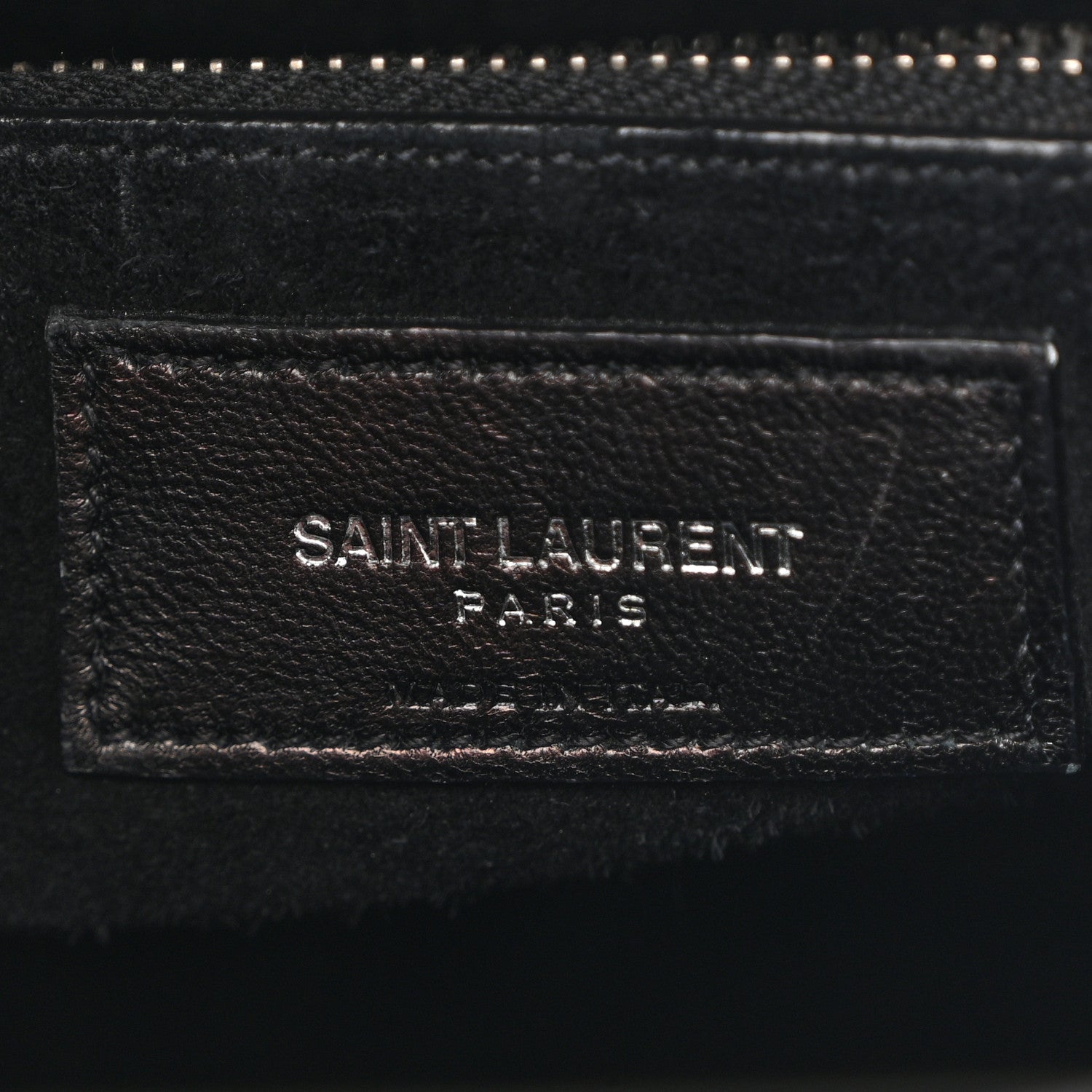 Saint Laurent Calfskin Crocodile Embossed Small Sac de Jour Black 7 of 14
