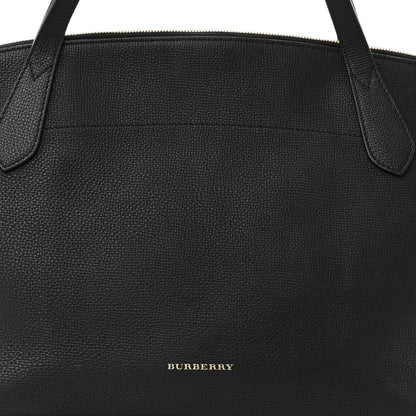 Burberry Derby Calfskin House Check Medium Welburn Tote Black 7 of 10