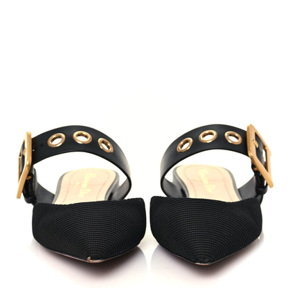 Christian Dior Technical Fabric D-Dior Ballerina Flat Mule 36 Black 2 of 9