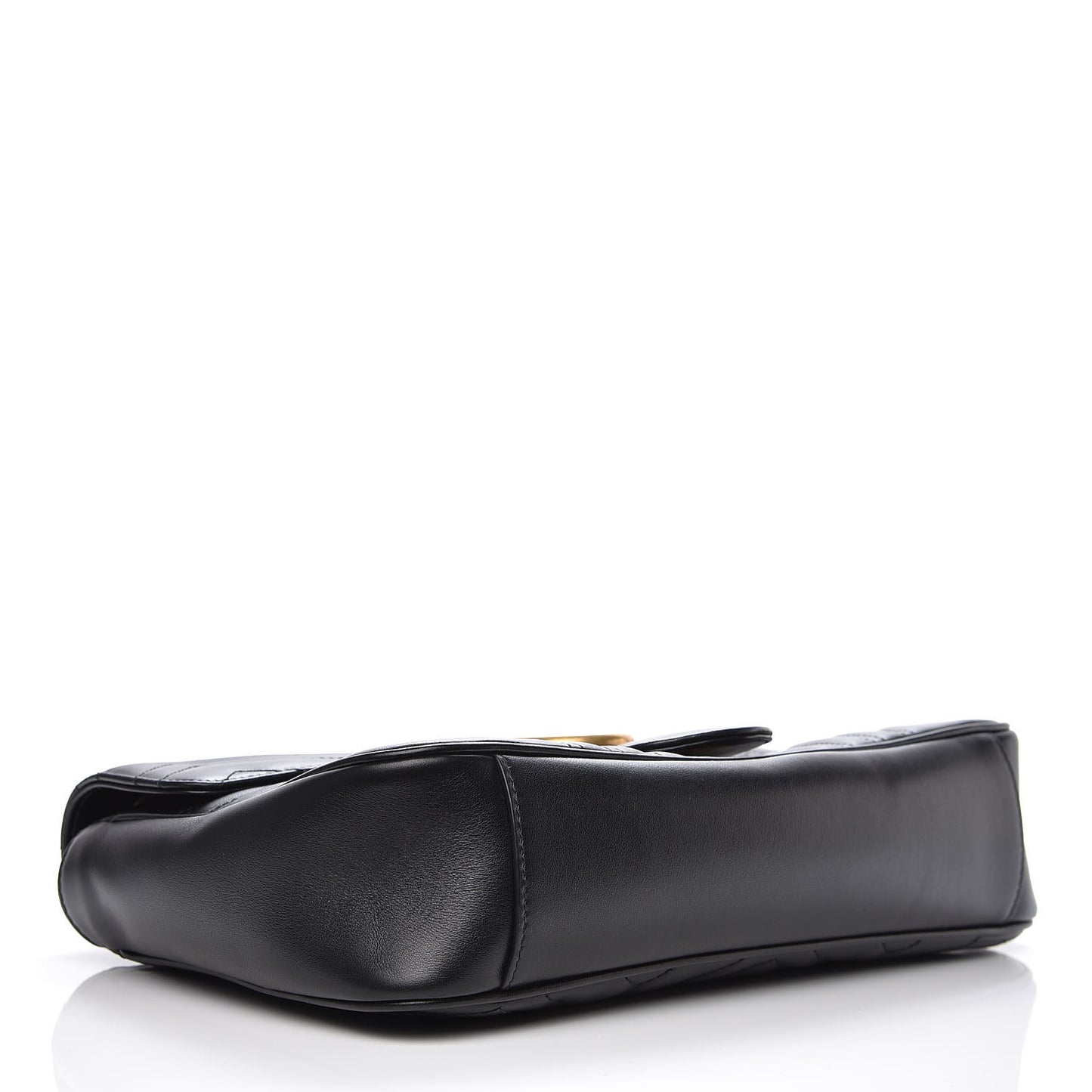 Calfskin Matelasse Medium GG Marmont Shoulder Bag Black