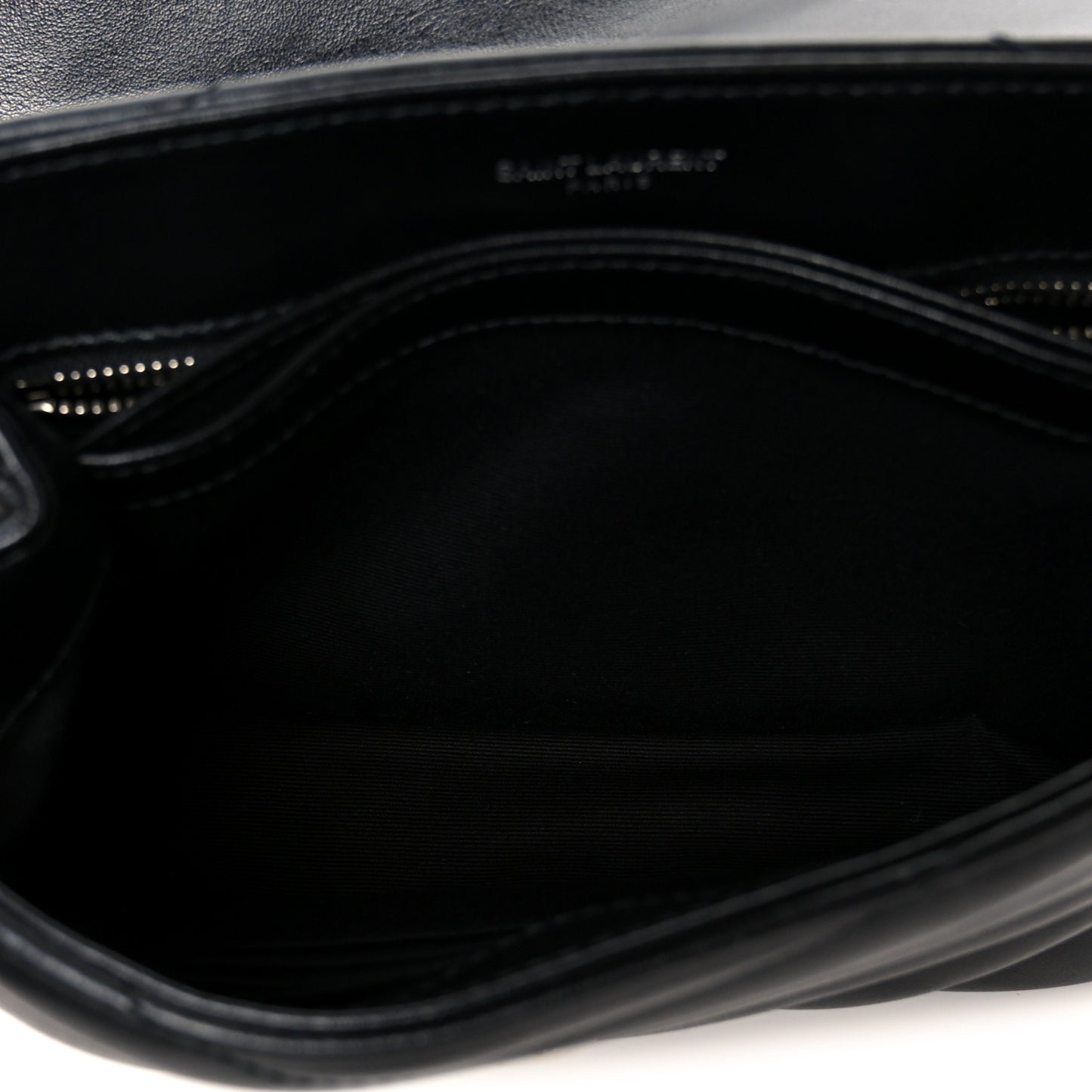 Calfskin Y Quilted Monogram Toy Loulou Crossbody Bag Black