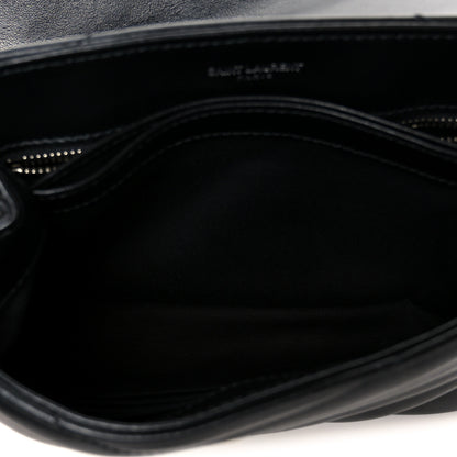 Saint Laurent Calfskin Y Quilted Monogram Toy Loulou Crossbody Bag Black 5 of 11