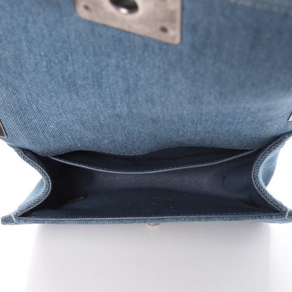 Chanel Denim Quilted Small Boy Flap Blue 6 of 9