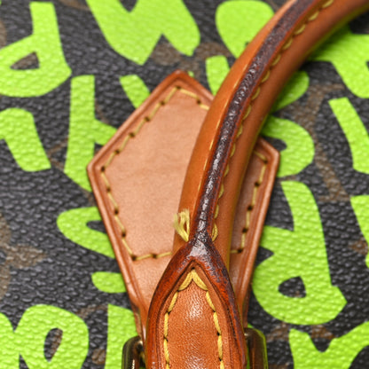 Louis Vuitton Monogram Graffiti Speedy 30 Green 10 of 12