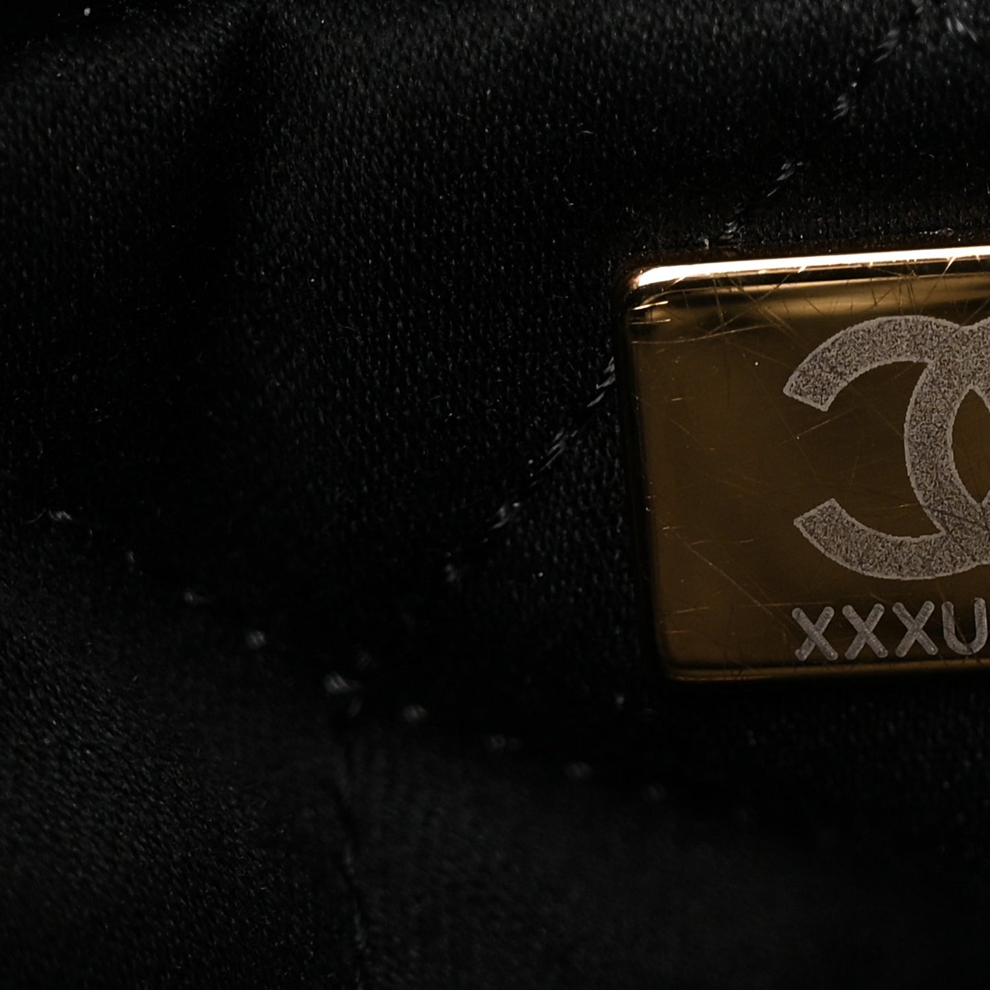 Shiny Calfskin Quilted Mini Chanel 22 Black