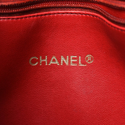Chanel Lambskin Quilted Tote Red 6 of 15