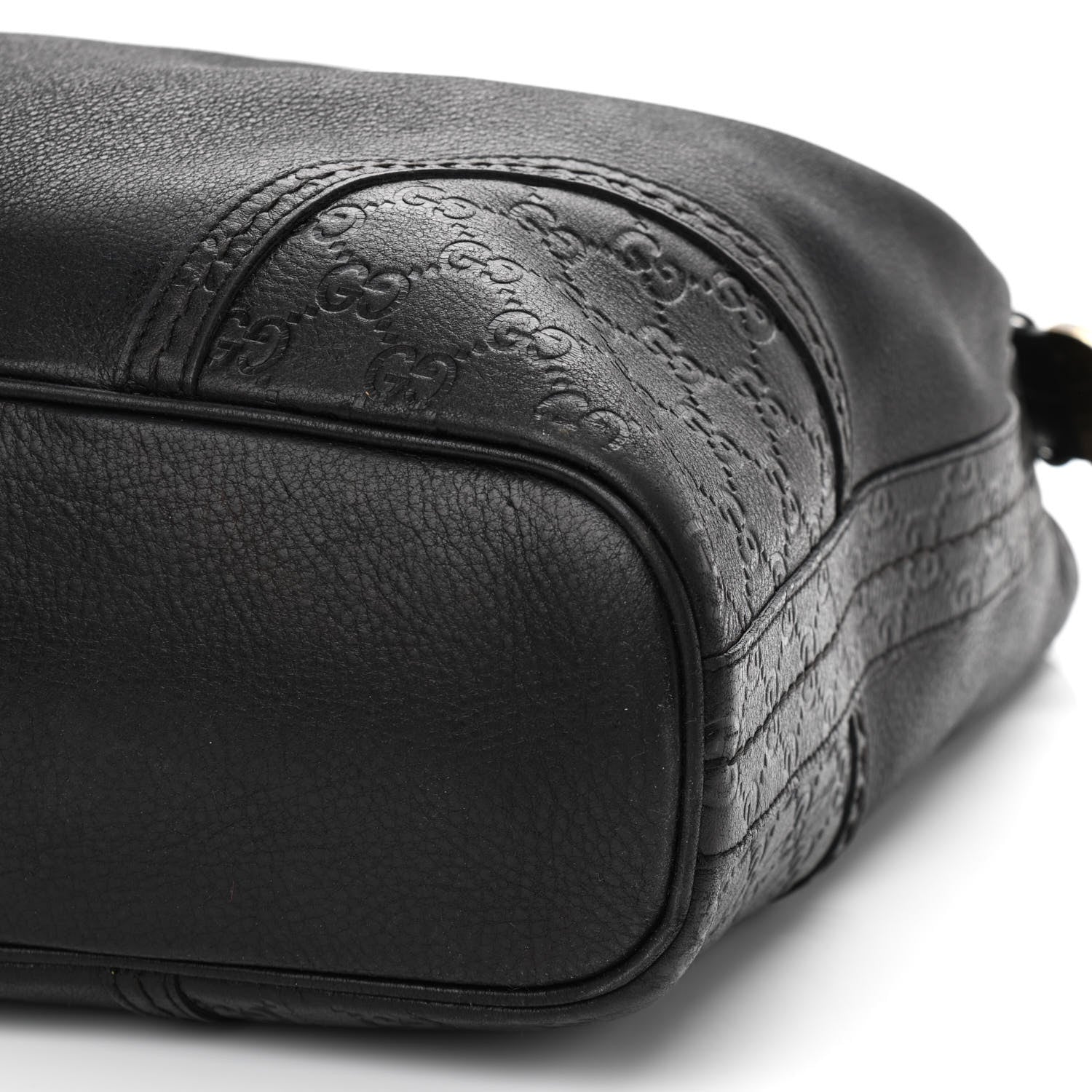 Gucci Calfskin Guccissima Trim Large Signoria Hobo Black 9 of 11